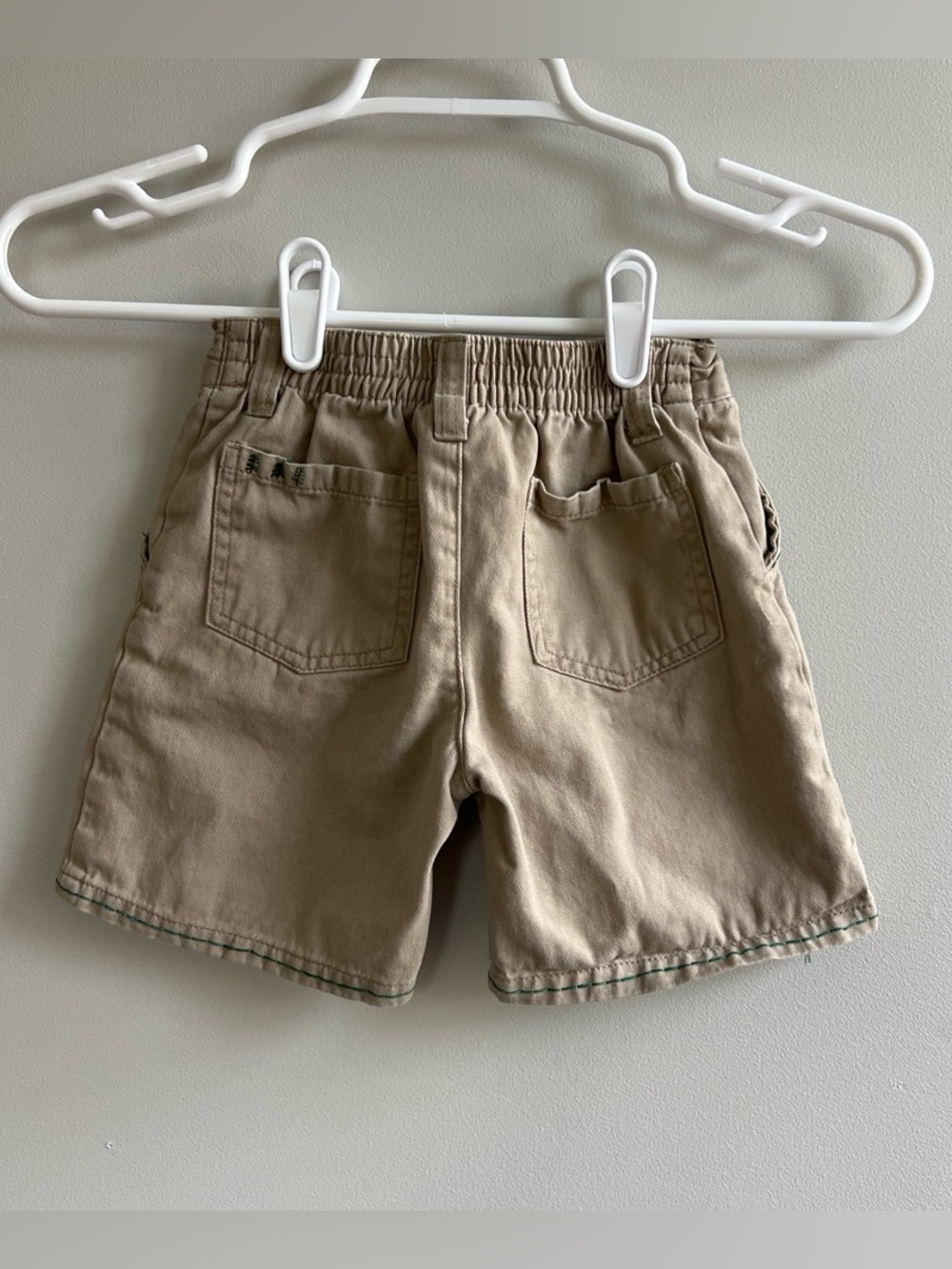 Embroidered Pine Trees on Toddler Boy Shorts